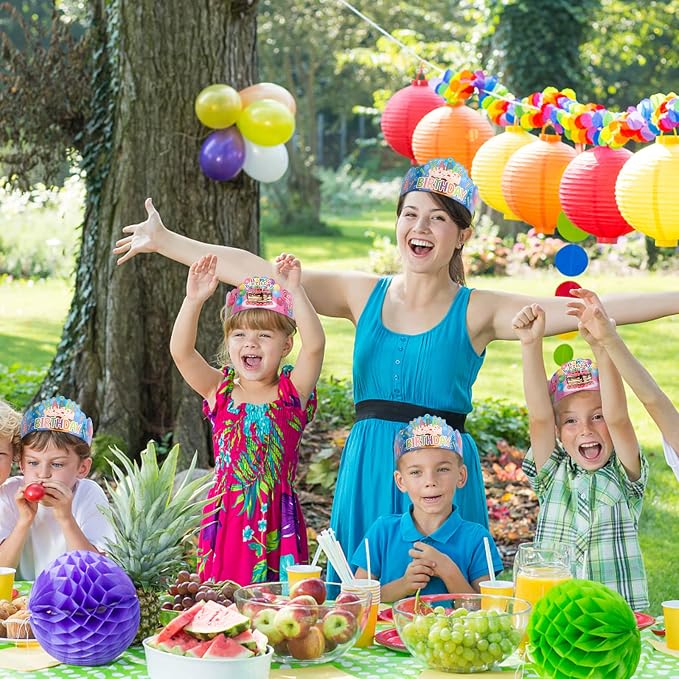 Hooqict 30 Pcs Birthday Crowns for Classroom Party Hats Birthday Hats for Kids - Image 5