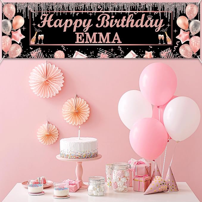 Lonfliness Personalized Birthday Banner Happy Birthday Party Decor Custom DIY - Image 4