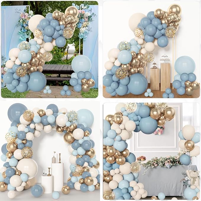 Archloon 156pcs Dusty Blue Balloon Garland Arch Kit, Different Sizes 18 12 10 5 - Image 4
