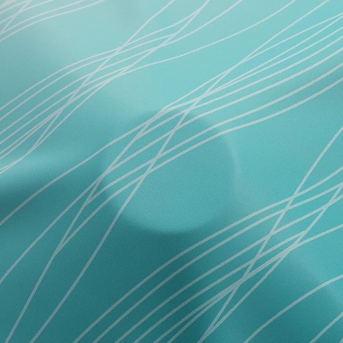 Estelar Textiler Teal and Greyish White Ombre Blackout Curtains 72 Inches Length - Image 8