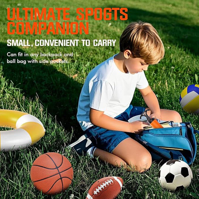 Ball Pump, Ball Pump for Sport Balls, Soccer Ball Pump, Hand Pump - Image 7