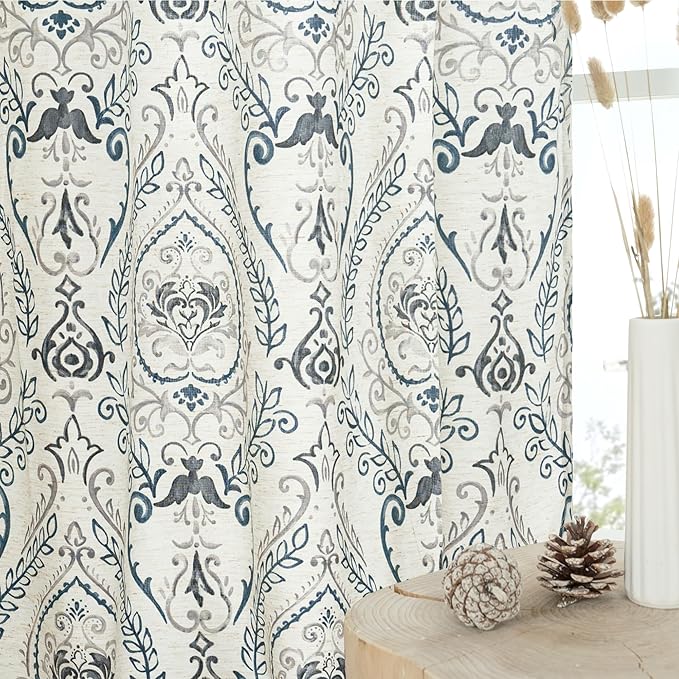 Linen Curtains for Living Room 84 inch Length 2 Panels Set, Light Filtering - Image 2