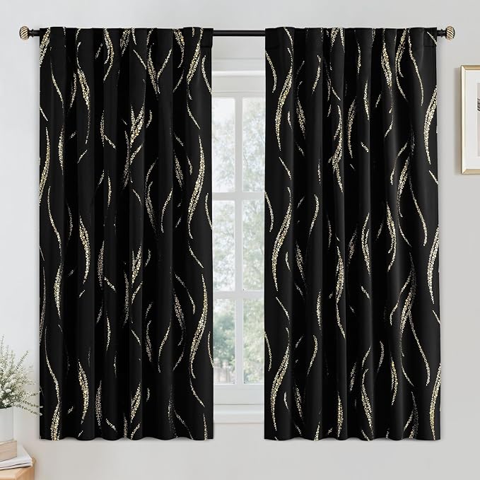 Yakamok Black Blackout Curtains by Yakamok