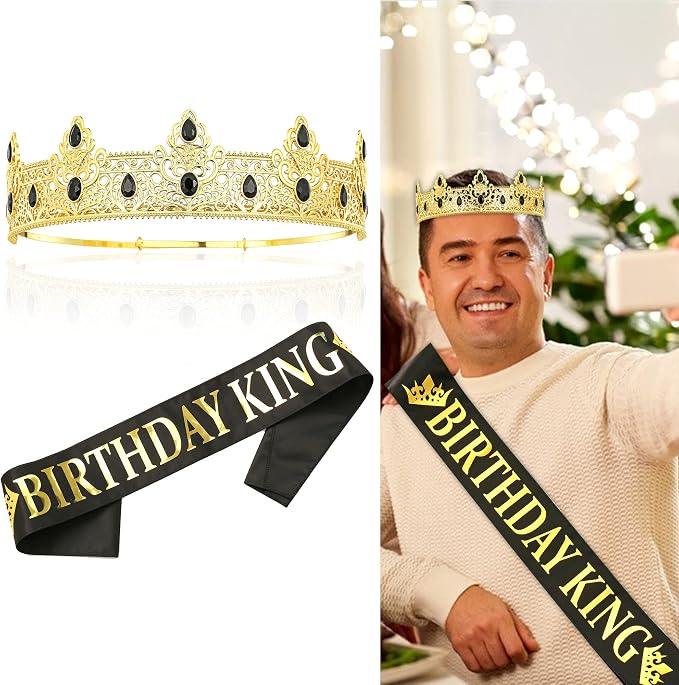 NA King Crown and Birthday Sash, Prom Decoration Gifts - Image 2