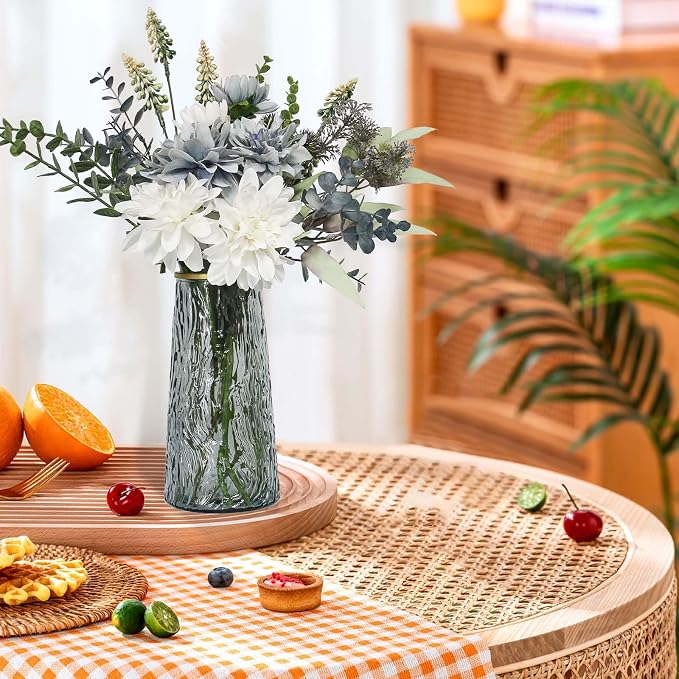 Leftover Fake Flowers in Vase, Faux Flowers in Vase, Table Centerpieces - Image 3