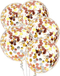 VHUWE Gold Silver Rose Gold Confetti Balloons 25 Pcs, 12 Inch Thickened Clear by VHUWE