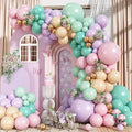 Pastel Green Pink and Purple Balloon Arch Garland Kit，164Pcs tea party by YYDTMHT