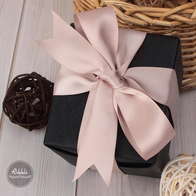 Ribbli Vanilla Double Faced Satin Ribbon, 1” x Continuous 25 Yards, Use - Image 5