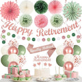 Vlipoeasn Pink Green Retirement Decorations by Vlipoeasn