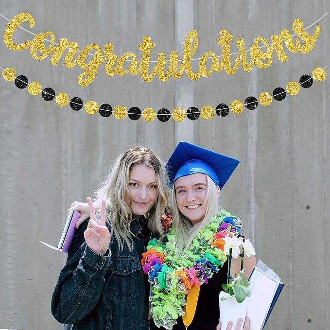 BEISHIDA Congratulations Banner Gold 2026 Graduation Banners, Grad Congrats - Image 4