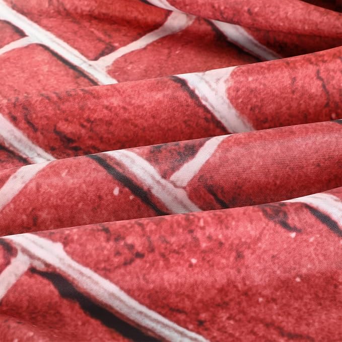 VitalCozy 10 x 8 ft Red Brick Wall Backdrop Fabric Brick Photo Background | - Image 3