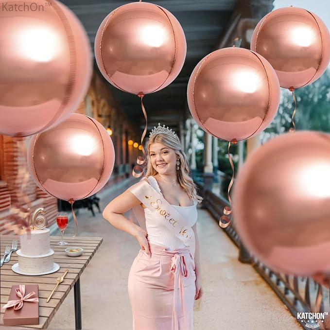 KatchOn Giant Rose Gold Balloons - Image 5