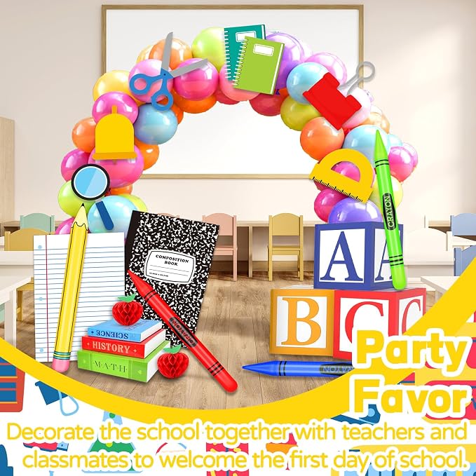 21 Pcs Back to School Balloons Box Sets Include ABC Balloons Box Pencil Crayon - Image 6