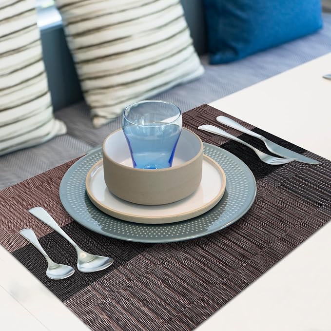 Aofmee Table Runner and Placemats Set of 6 Washable, Heat Resistant Place Mats - Image 7
