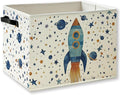 Outer Space Rocket Nursery Storage Basket by KSDUT