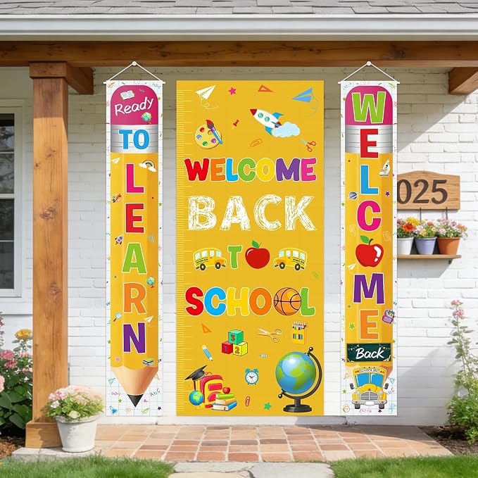 Welcome Back to School Decorations: 3Pcs Welcome Back to School Banner - Image 5