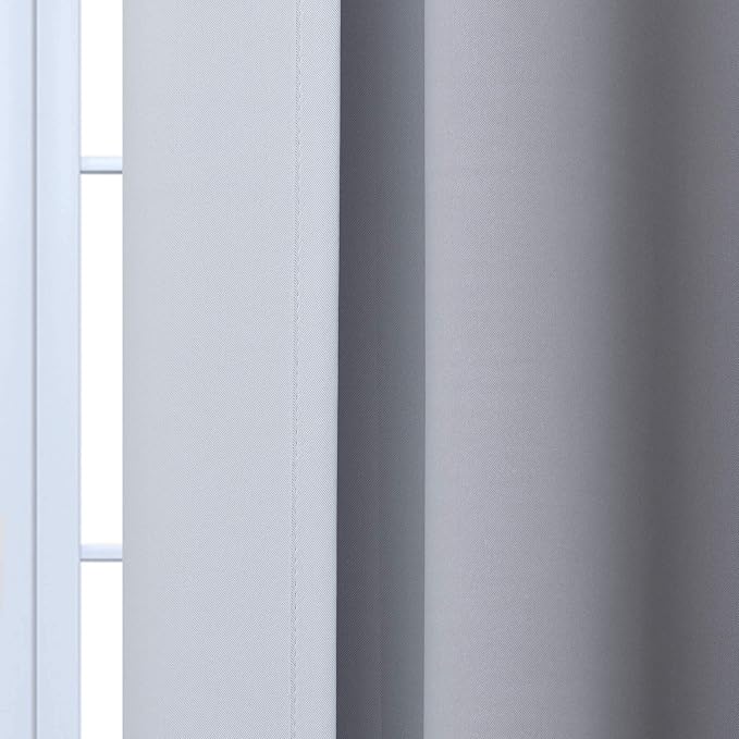 Yakamok Greyish White and Black Ombre Curtains - Image 7