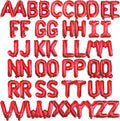 16 Inch 52Pcs Red Letter Balloons Shiny A-Z Foil Balloon Letters | Reusable by Makeyourpartypop