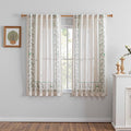 MYSKY HOME Boho Curtains for Bedroom 63 Inch Long Linen Blended Semi Sheer Back by MYSKYHOME