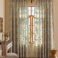 ENJOYBRIDAL Floral Curtains 96 Inches Bedroom Decor Drapes Semi Sheer Rod by ENJOYBRIDAL