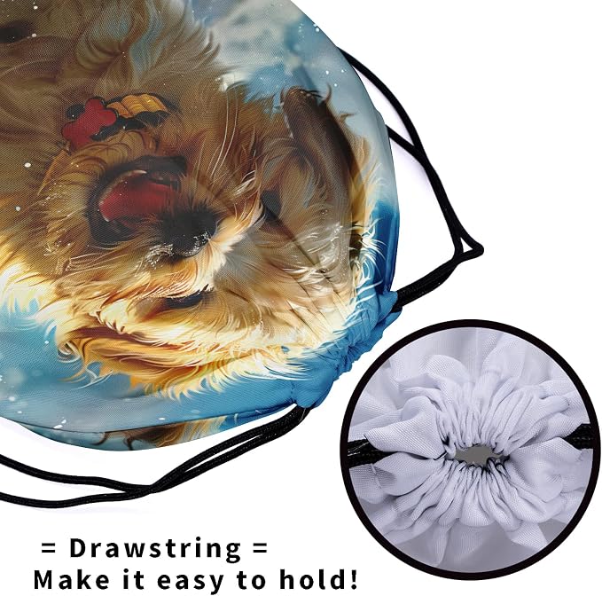 Cute Animal Gymnastics Grip Bag Playing Water Dog Gym String Bag - Image 5