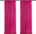 Fuchsia Sequin Backdrop Curtain Panels Stage 2 Pieces 2FTx8FT Wedding Party by SoarDream