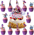 25 Pcs Cartoon Cake Decorations, Cute Happy Birthday Cake Toppers, Birthday by QOQXQOOH
