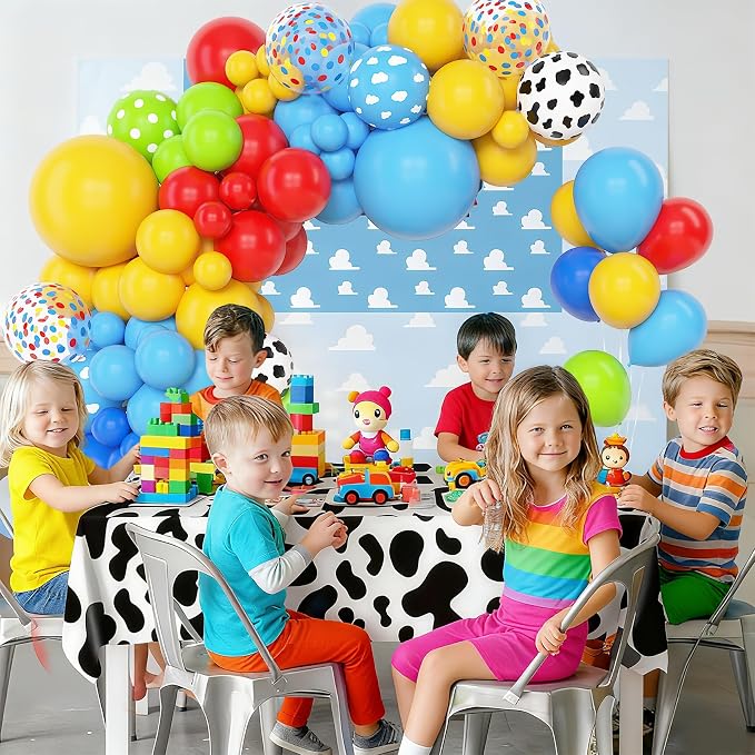 Amandir 153Pcs Blue Red Yellow Balloon Arch Garland Kit, Different Sizes 18 12 - Image 7