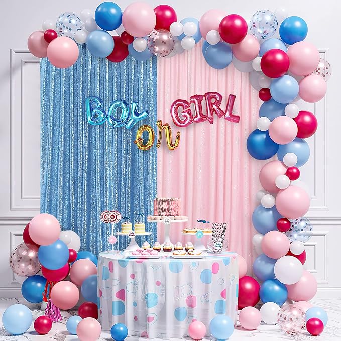 Baby Blue Backdrop Curtains for Party Sequin Fabric 12ftx8ft for Wedding | - Image 6