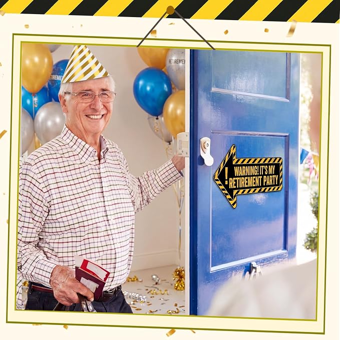 20 Pcs Retirement Party Decorations Funny Retirement Signs Warning Caution - Image 6