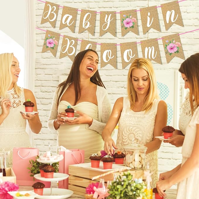 Baby in Bloom Banner Floral Baby Shower Banner Flower Bady Shower Party - Image 5
