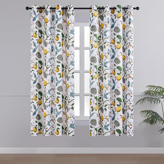 Topfinel 54 Inches Long Short White Blackout Curtains - Image 2