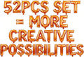 52 Pcs Orange Letter Balloons, Custom 2 Set A-Z Set by GOGAKIE