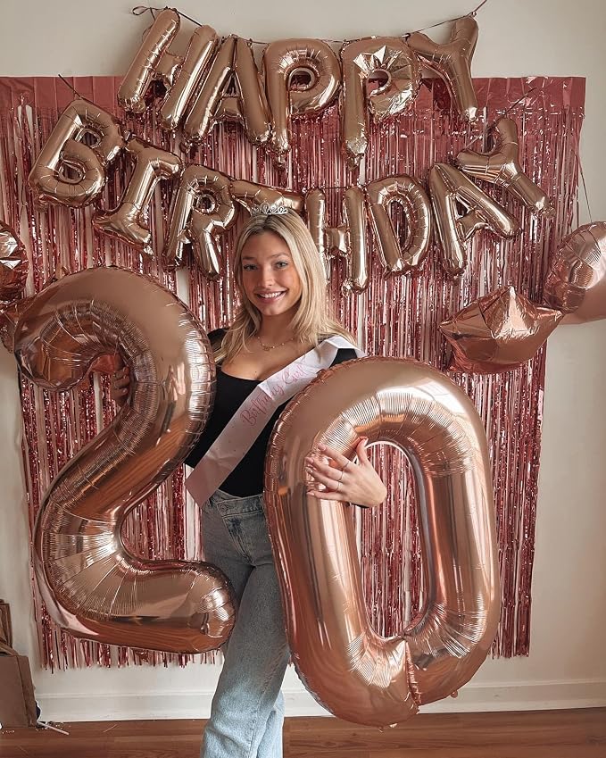 40 In Rose Gold Number 2 Balloon, 2nd Birthday Party Decorations - Image 8