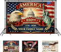 American 250th Anniversary Custom Backdrop 1776-2026, 250 Years of Freedom by Acoweno