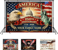 American 250th Anniversary Custom Backdrop 1776-2026, 250 Years of Freedom by Acoweno