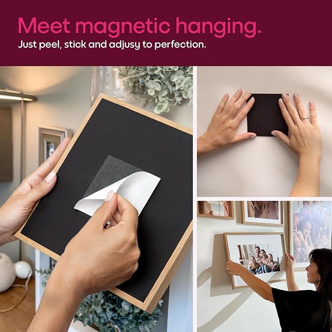 Mixtiles Official - Custom Photo Tiles - Personalized Printed Photos - Magnetic Wall Frames - Adhesive Sticker, No Nails - Various Sizes and Frames - large-set-Tile - Black Frame