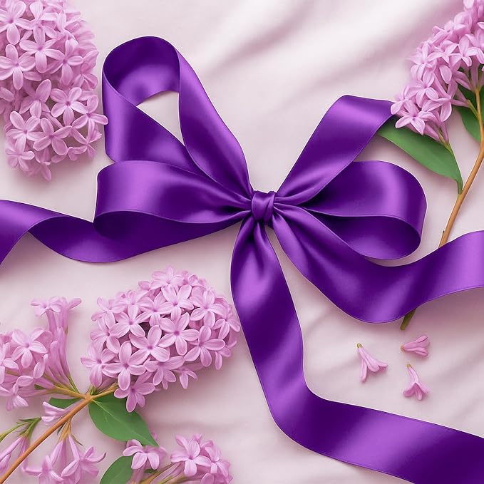 1 1/2In 30Yards Dark Purple Ribbon - Image 5