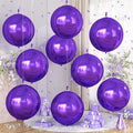 Purple Round Foil Balloons 9 pcs by Cledeco
