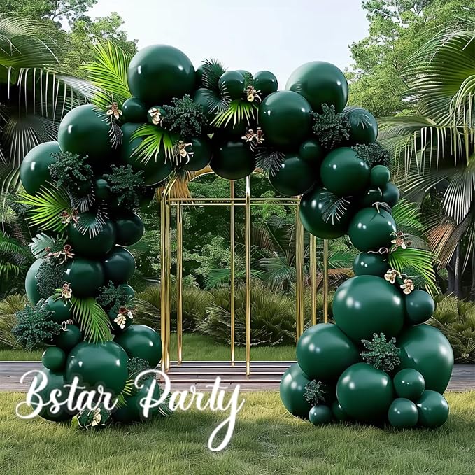 Double Stuffed Dark Green Balloon Garland Arch Kit | 18/12/10/5inch Different - Image 6