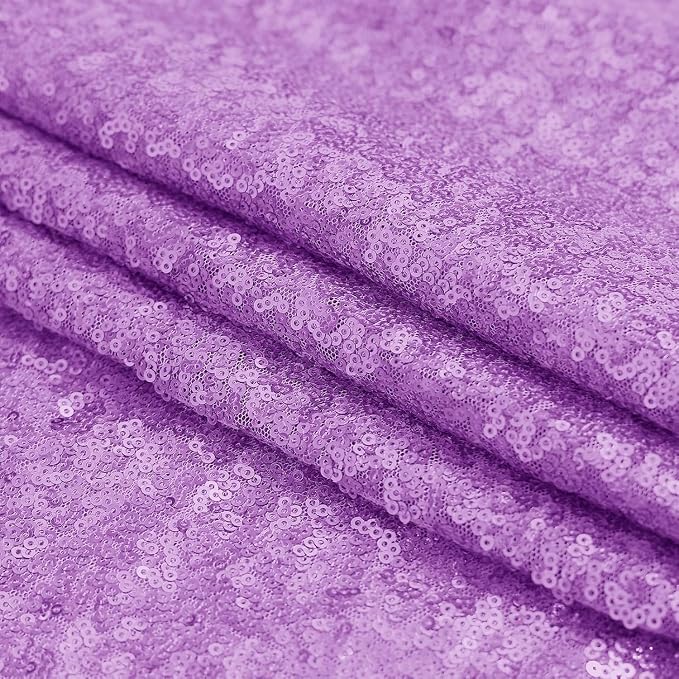 Sugargirl Lavender Purple Sequin Backdrop Curtain 3 Panels 2FTx8FT Glitter - Image 8