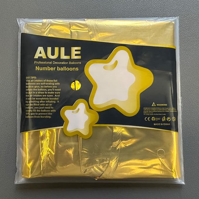 AULE 40 Inch Gold 21 Balloon Number Foil 0-9 Birthday Big Numbers | Birthday - Image 7