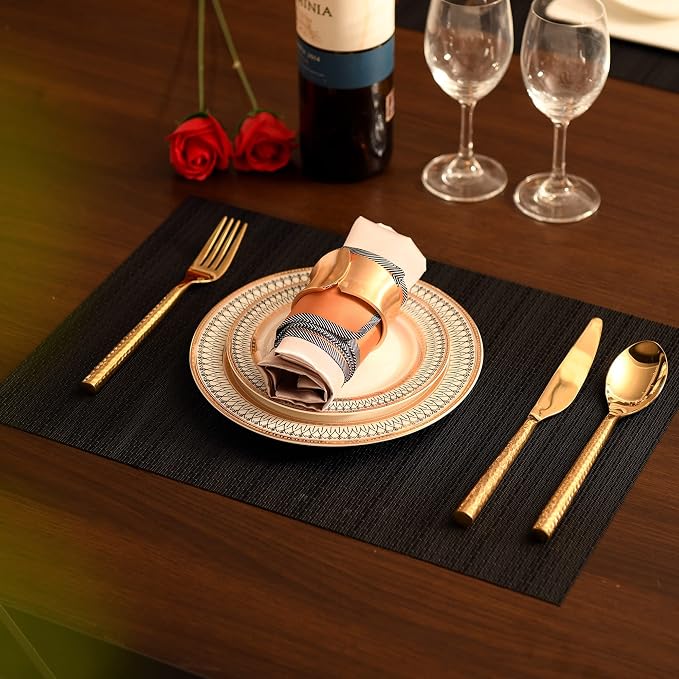 SLKQG Black Placemats Set of 8 - Image 7