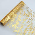Snowkingdom Glitter Gold Table Runner Roll 11 Inch x 20 Feet Thin Mesh Sparkly by Snowkingdom