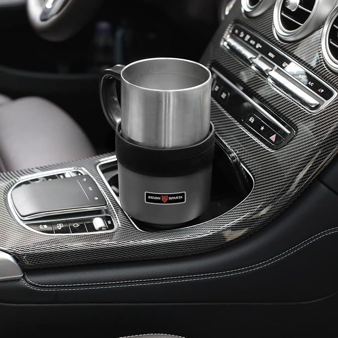 SEVEN SPARTA 2 Pack Car Cup Holder Expander Organizer Adjustable Base, - Image 7