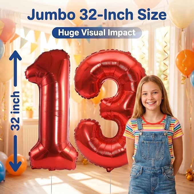 YPSelected 32 Inch Large Foil Helium Number Balloon Birthday Wedding Party 0-9 - Image 5