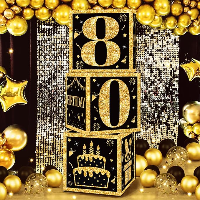 80th Birthday Decorations Boxes - Image 3