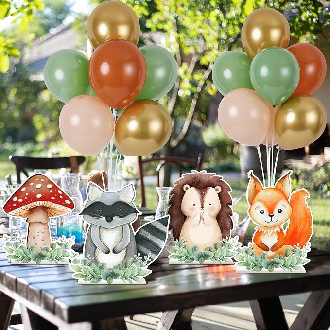 12 Sets Woodland Baby Shower Balloon Stand Kit - Image 5
