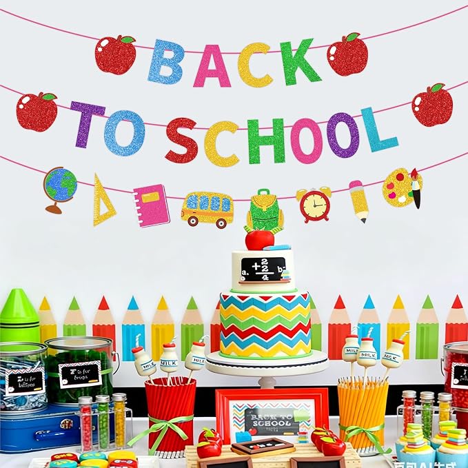 Back to School Banner Happy First Day of School Decorations Back to School - Image 4