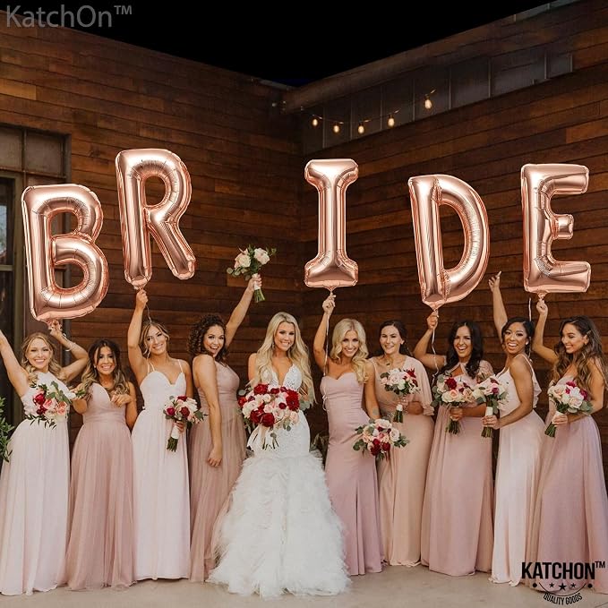 KatchOn Rose Gold Bride Balloons 40 Inch, Bachelorette Party Decorations | Rose - Image 7